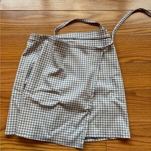 Hollister Light Blue Gingham Miniskirt